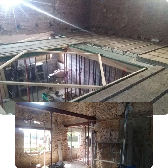 Ouverture, construction, maçon, murs porteurs, fondations