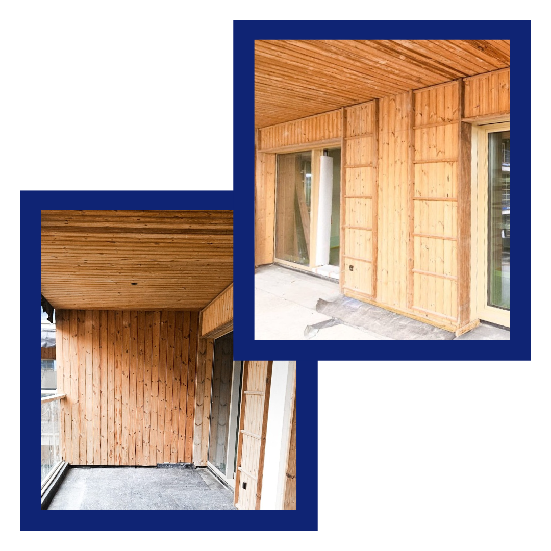 Menuiserie, construction, coffrage, terrasse, annexe, bardage