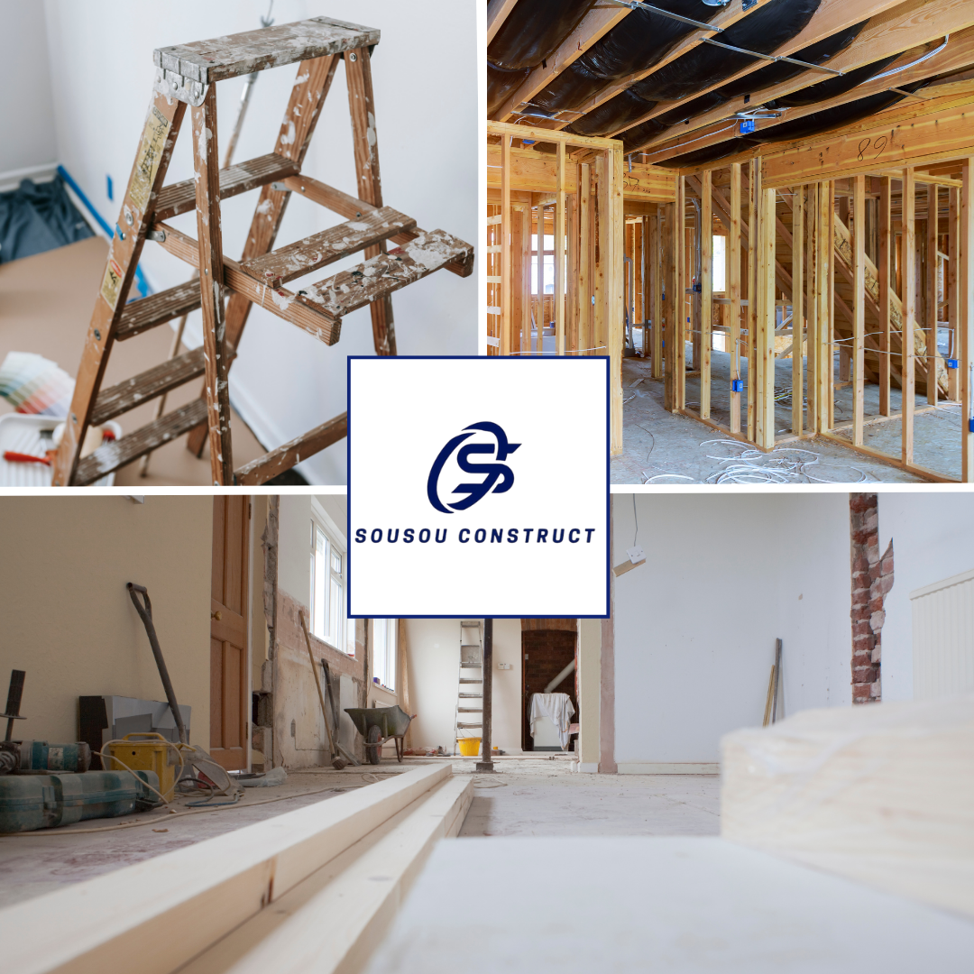 entreprise de rénovation, rénovation générale, construction, extensions, annexes, 
                      plaques plâtres, isolation, dalle, chape