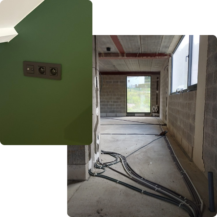 Câblage, nouvelle construction,construciton neuve, mise en confirmation, normes électriques