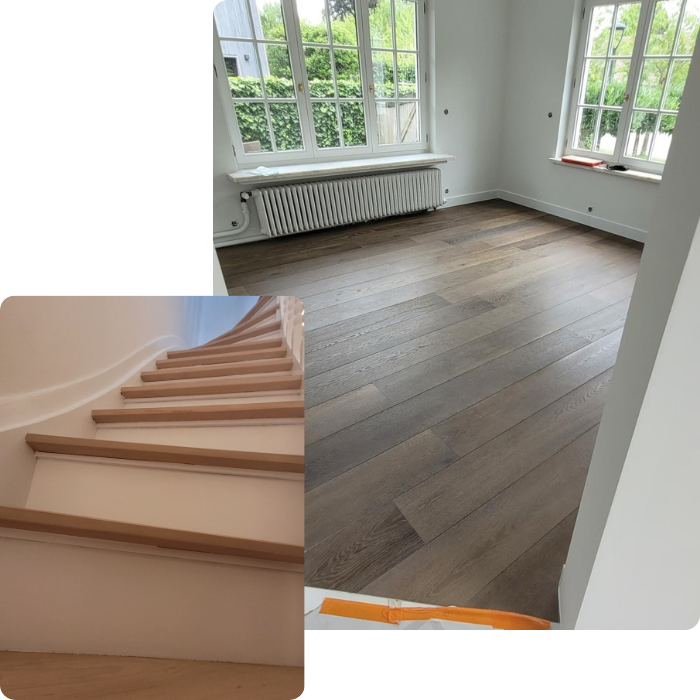 parquet, escaliers en bois, parquet flottant, pose, installation, sol en bois, nouveaux sols