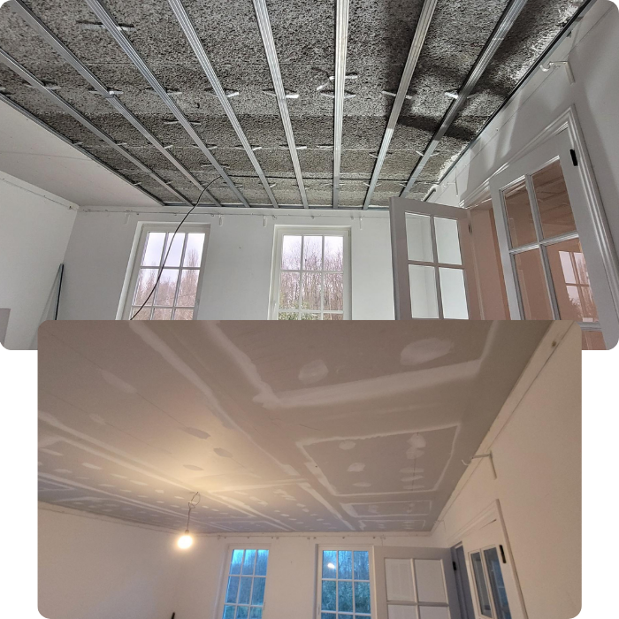 Rénover un intérieur, préparaiton surfaces, plafonds, murs, travaux