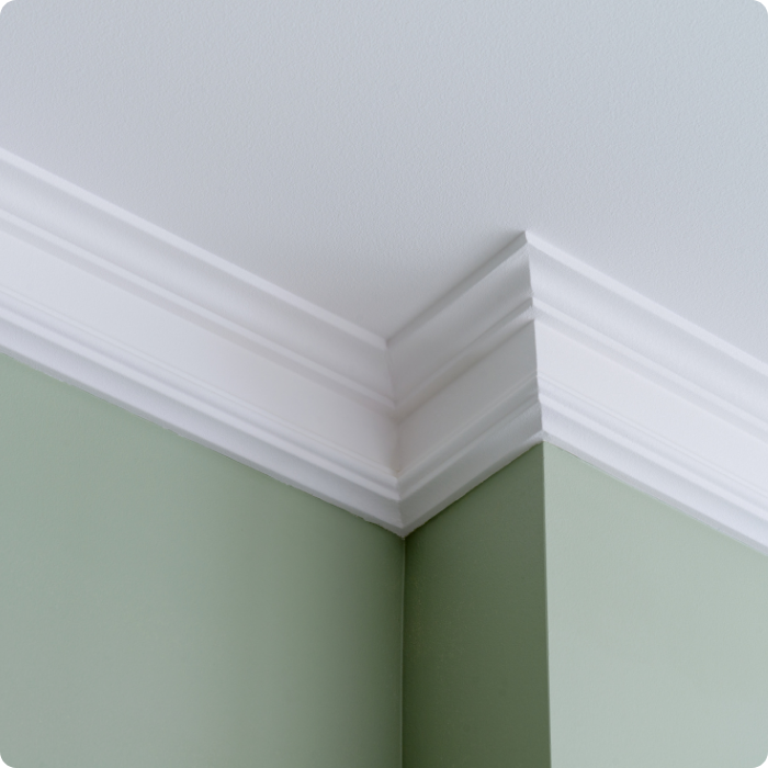 Moulure, plâtre, corniches, plafonds, murs, plafonnier