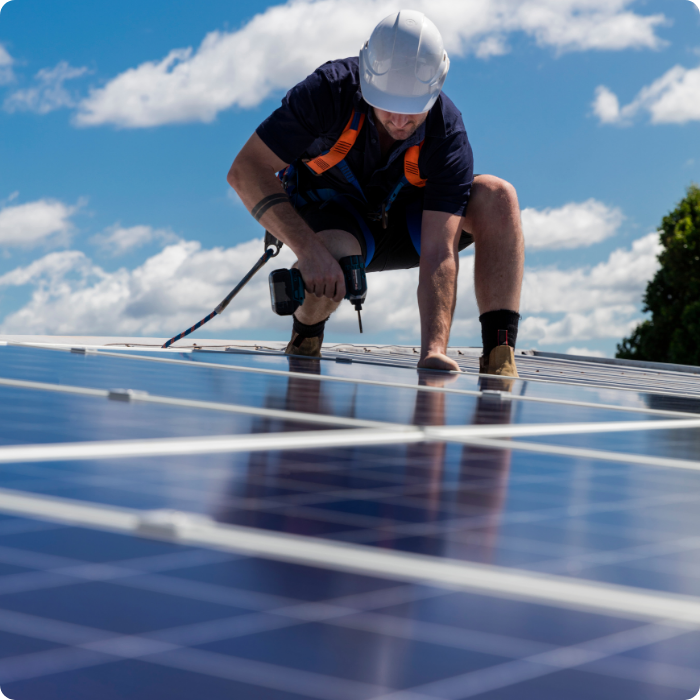 Panneaux solaires, photovoltaïques, électricité, installation, électricien, technicien