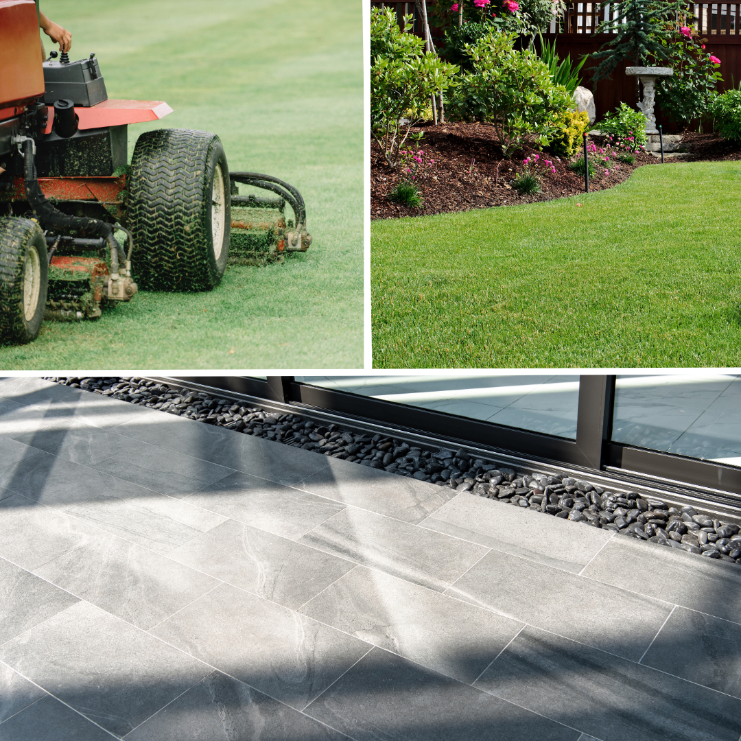 aménagement de jardin, extérieurs, pavage, allée