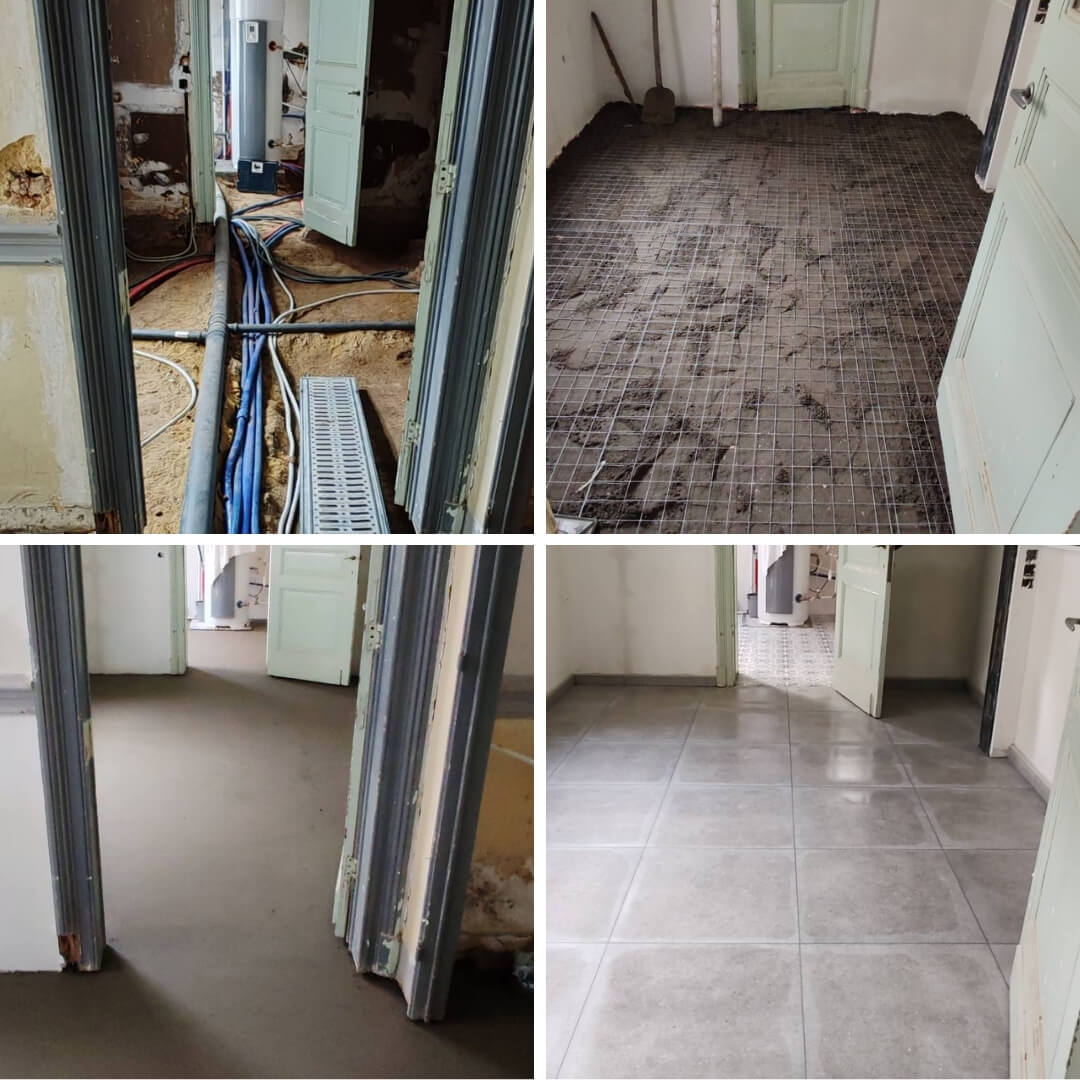 parachèvement, plafonnage, gyproc, carrelage, parquet, coordination travaux, Floreffe, Namur, Province de Namur, rénovation intérieure, finitions