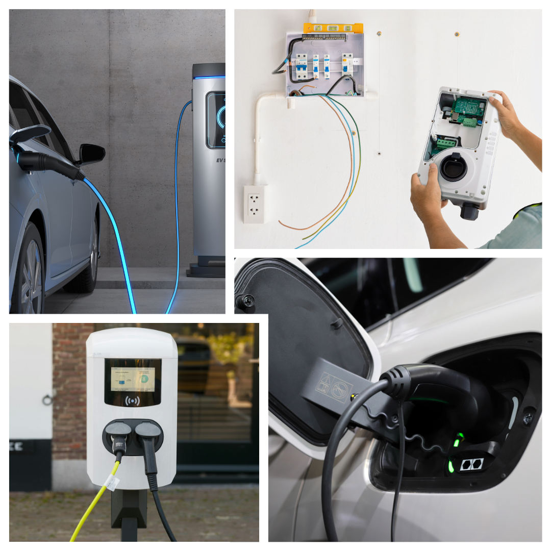 Borne de recharge, recharge, équipement équilibré, installation