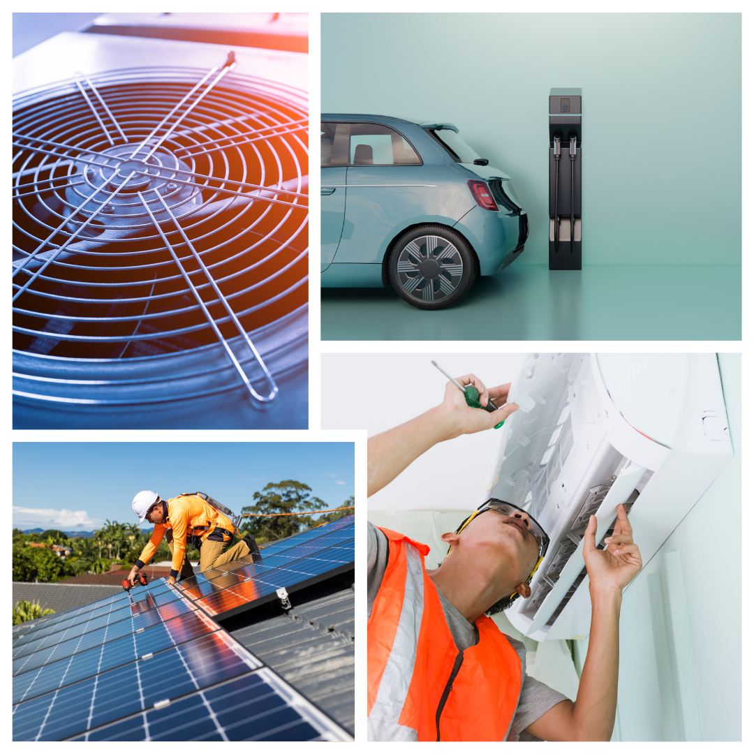 bornes de recharge, panneaux solaires