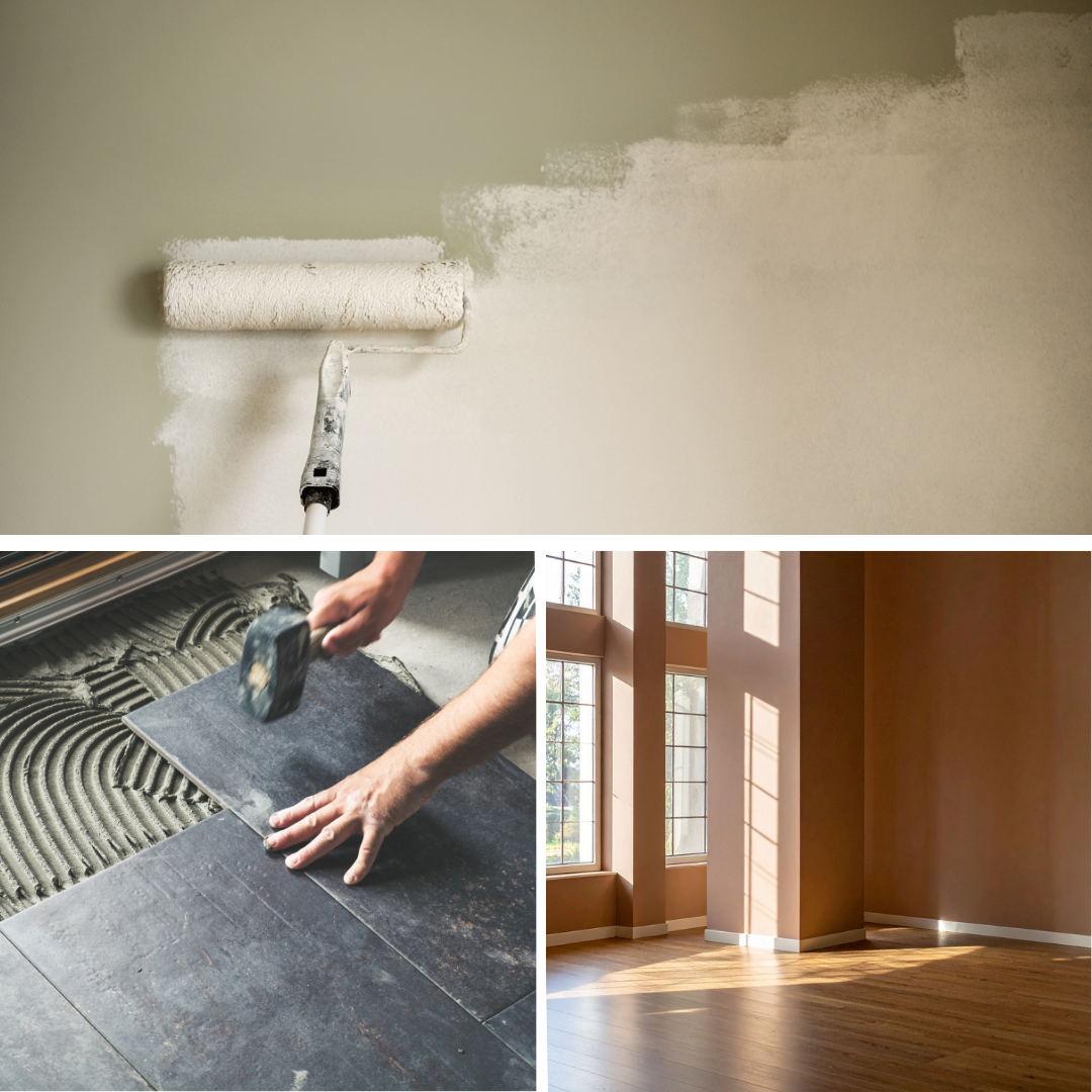 pavage, parquet, parquet semi-massif, revêtement, peinture