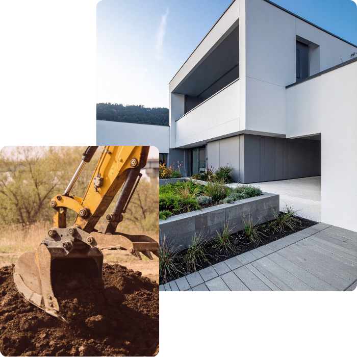 Nivellement, terrassement, sols, jardin, construction, terrain