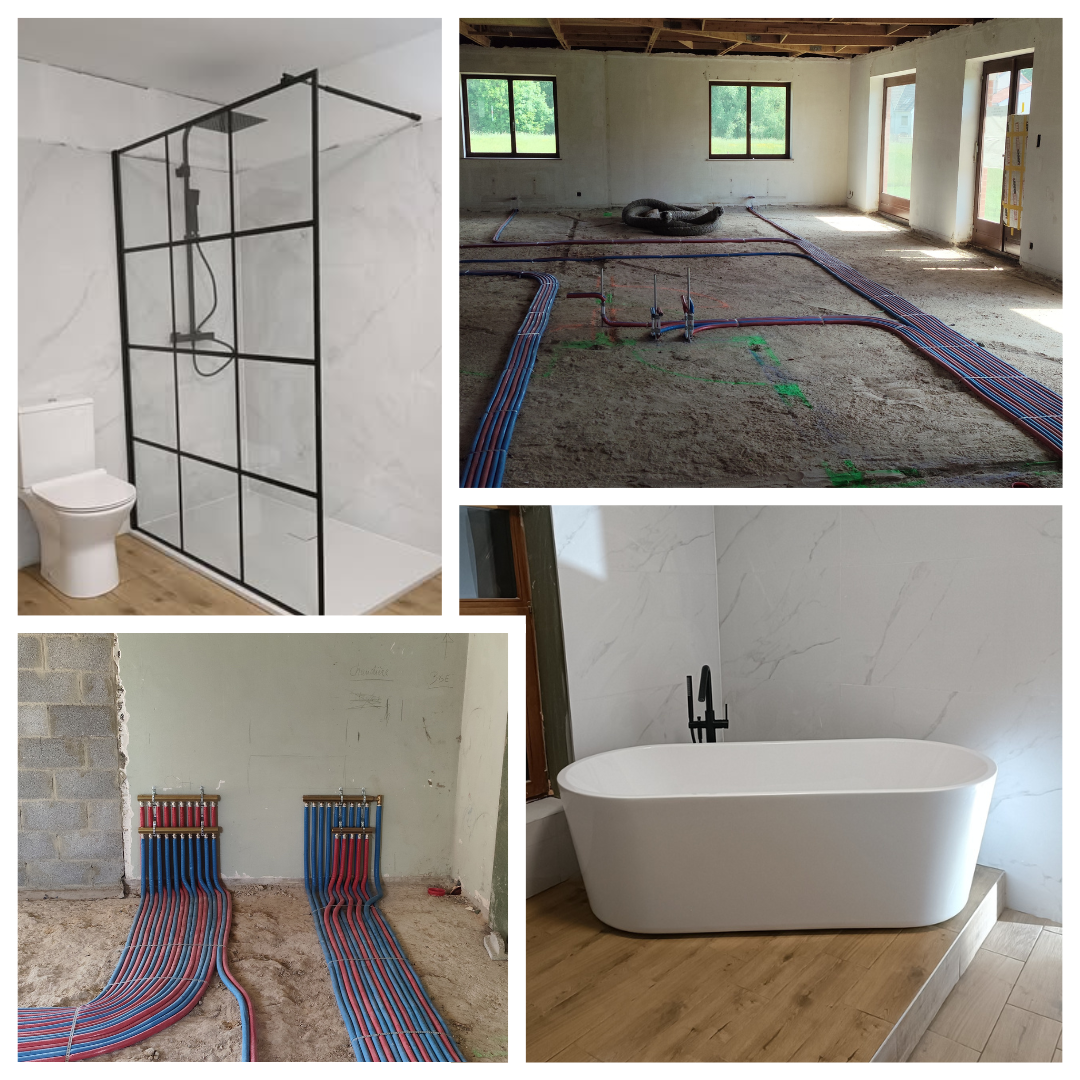 Nouvelle maison, Rénovation, Chauffage, Sanitaire, Installations, Plomberie