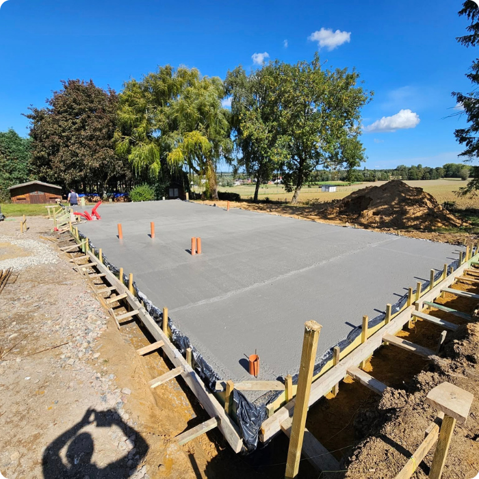 dallage de sols, dalle, coffrage, feraillage, fondations, construction