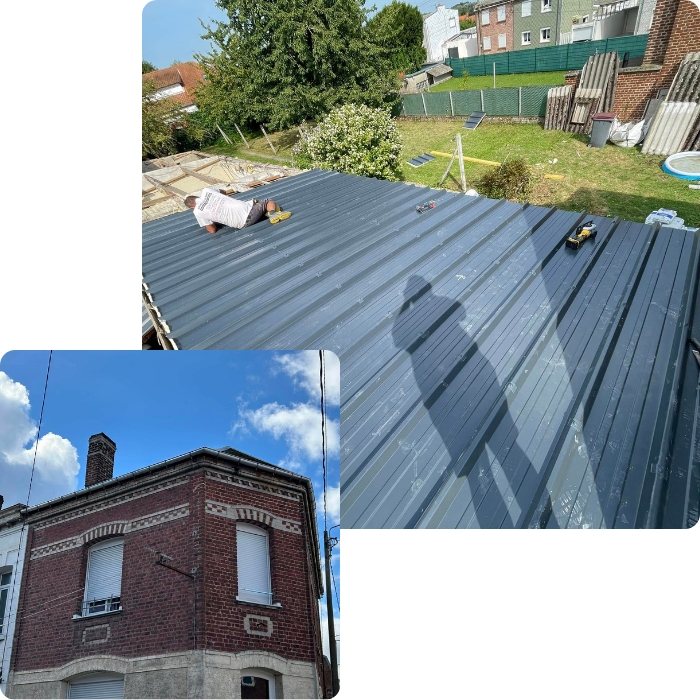 Tôles, nouvelle toiture, charpente, pare vapeur, isolation, Velux, fenêtres de toit