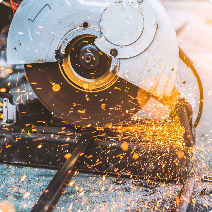 Metaalbewerking, metaal, snijden, slijpen