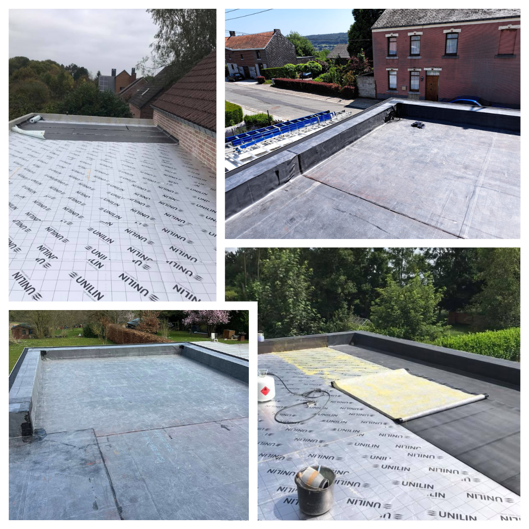 plateforme en EPDM, étanchéité, support, raccords