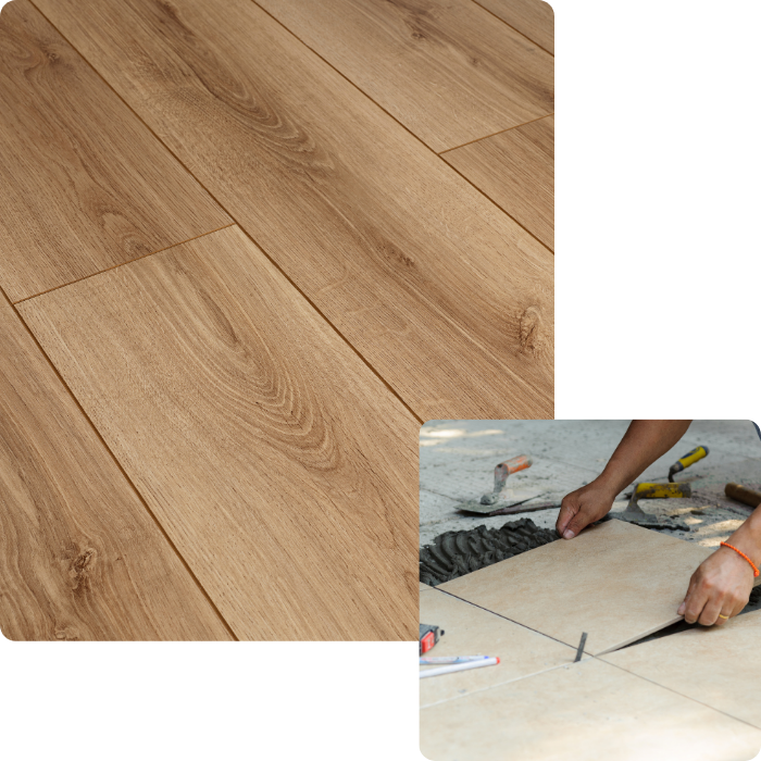 Carrelage, parquet, revêtements de sols, plancher, sol en bois, sols souples