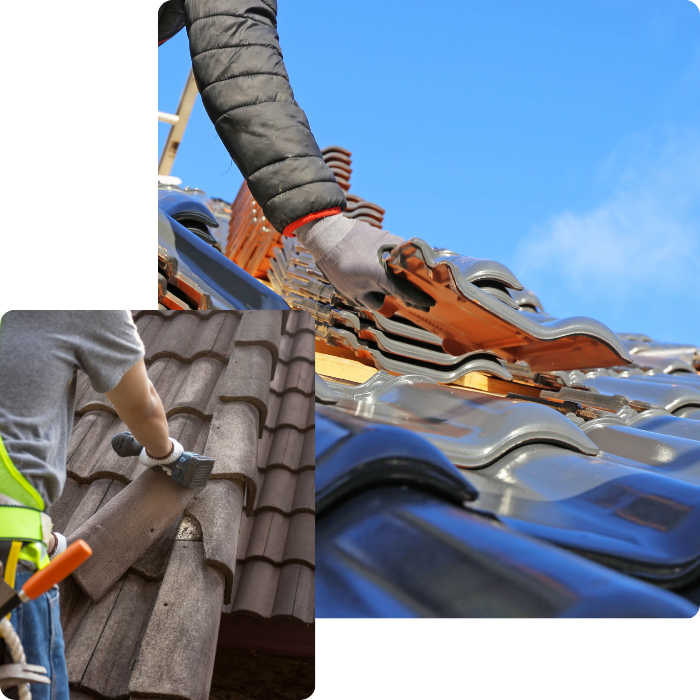 tuiles, zinc, zinguerie, gouttières, corniches, toitures plates, toitures inclinées