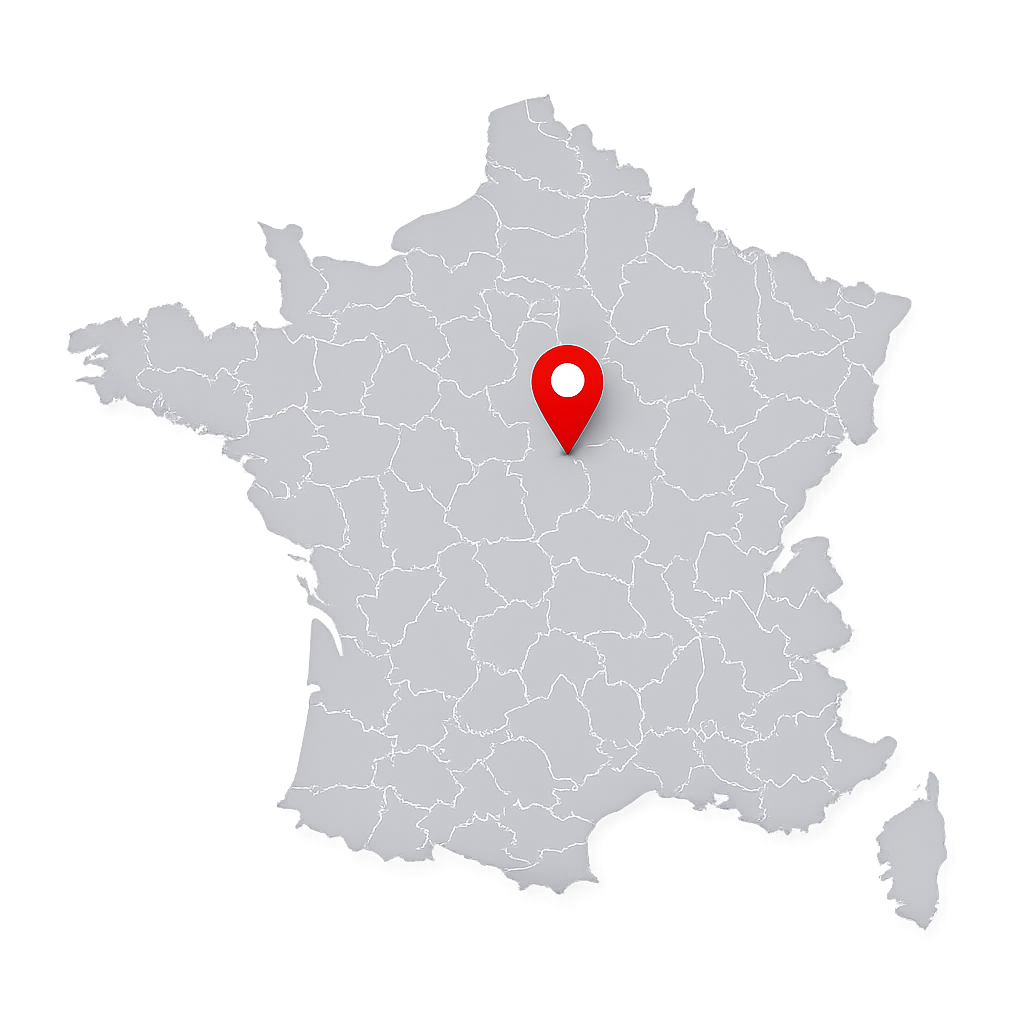 Carte France, Vasselay, Cher, 18
