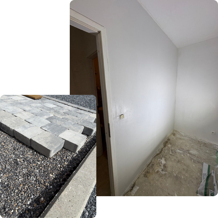 pierre, pavés, parachèvement, plafonnage, murs, lissage, enduits, travaux, intérieurs