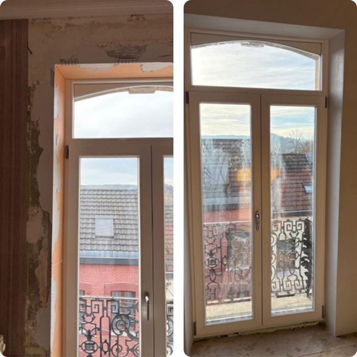 Parachèvement, transformation, intérieur, ouverture baie, démolition, murs