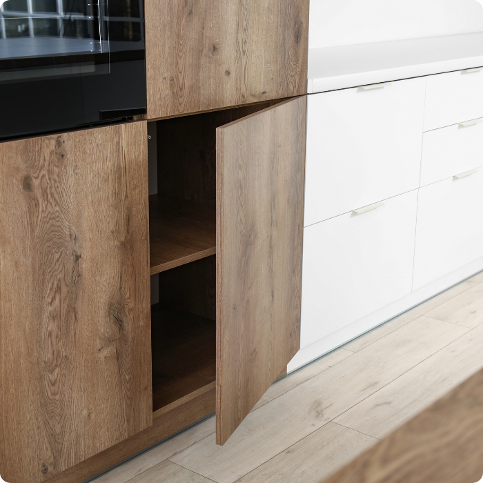 Cuisine équipée, nouvelle cuisine, meubles en bois, mobilier, tiroir, placards