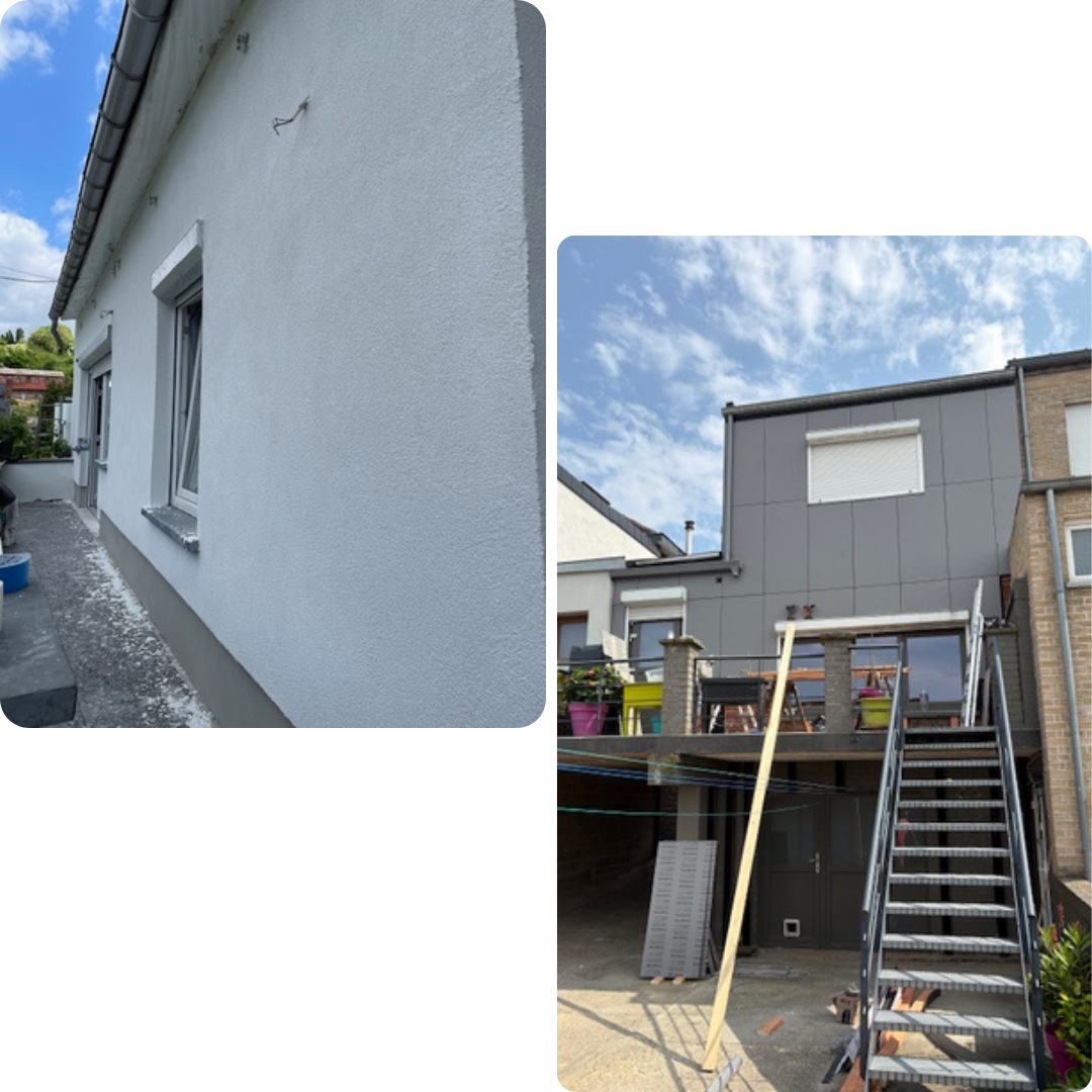 Façade, ravalement, revêtement de façade, crépi, habillage, panneaux en Trespa