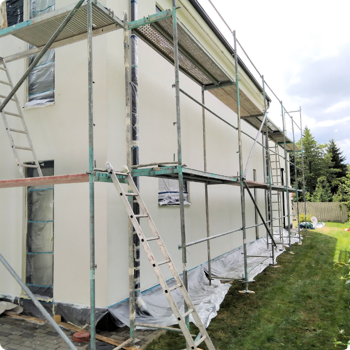Murs extérieurs, joints de façade, pignon, remise à neuf, façade