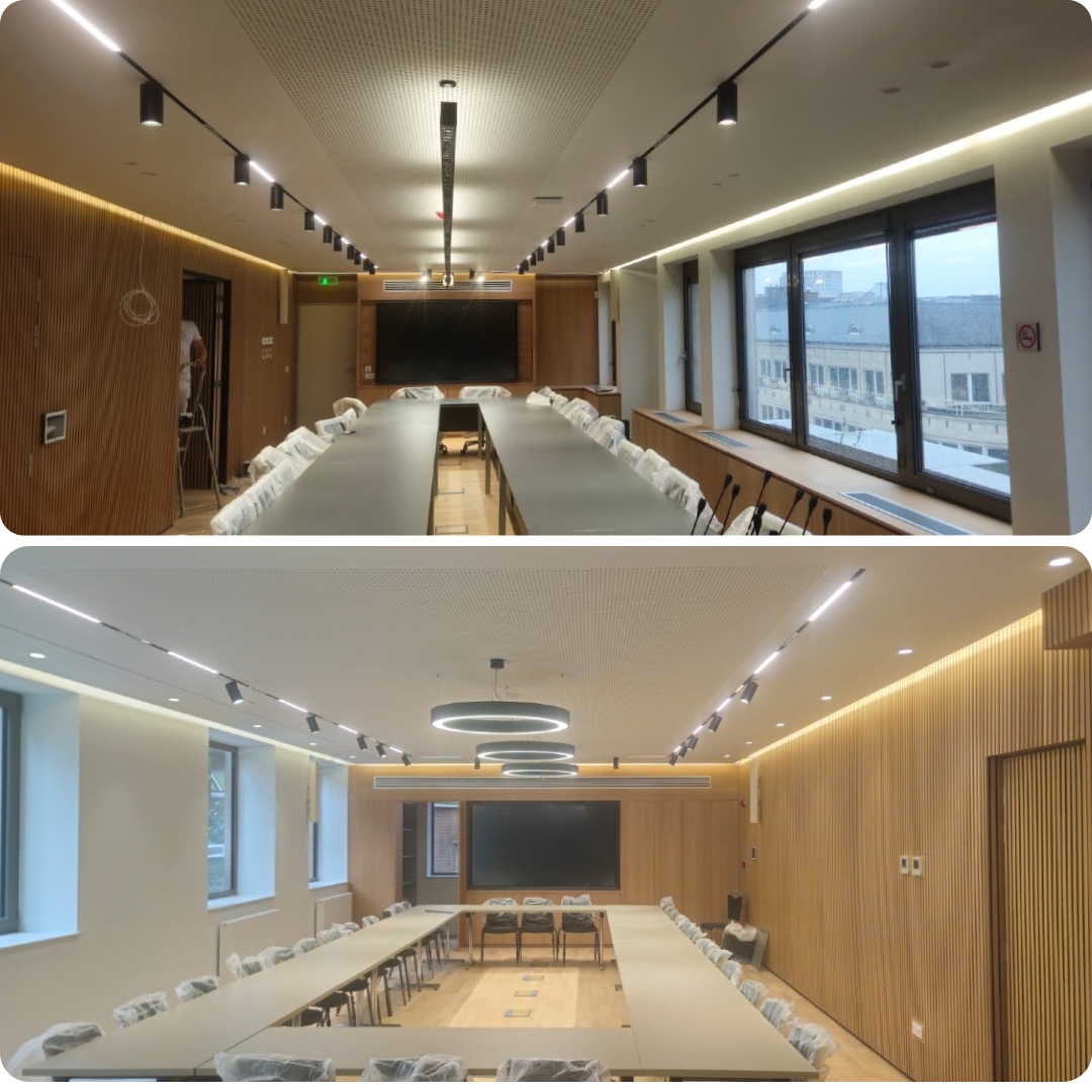 Pose faux plafond plaques de plâtre - chantier réel Sousou Construct