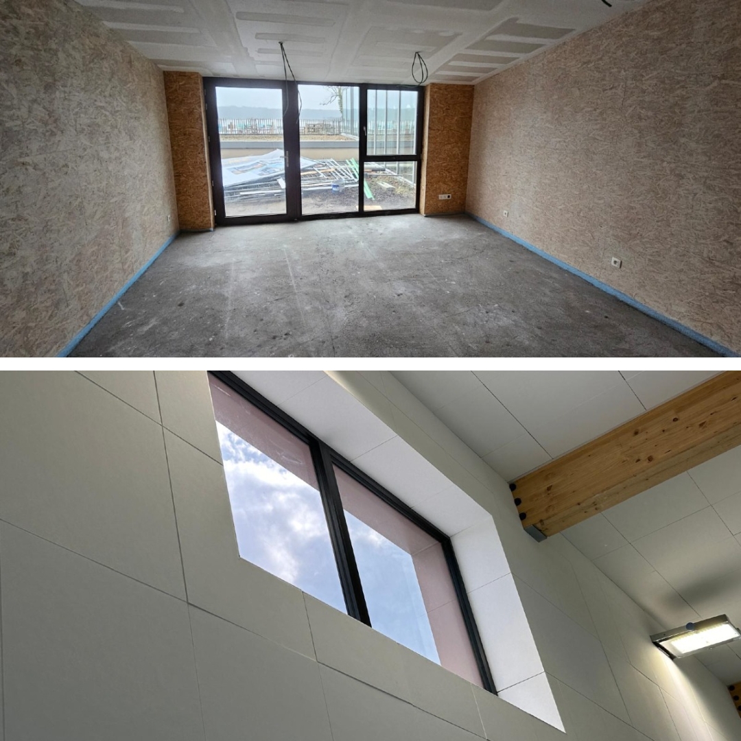 Doublage isolant et finitions - chantier réel Sousou Construct