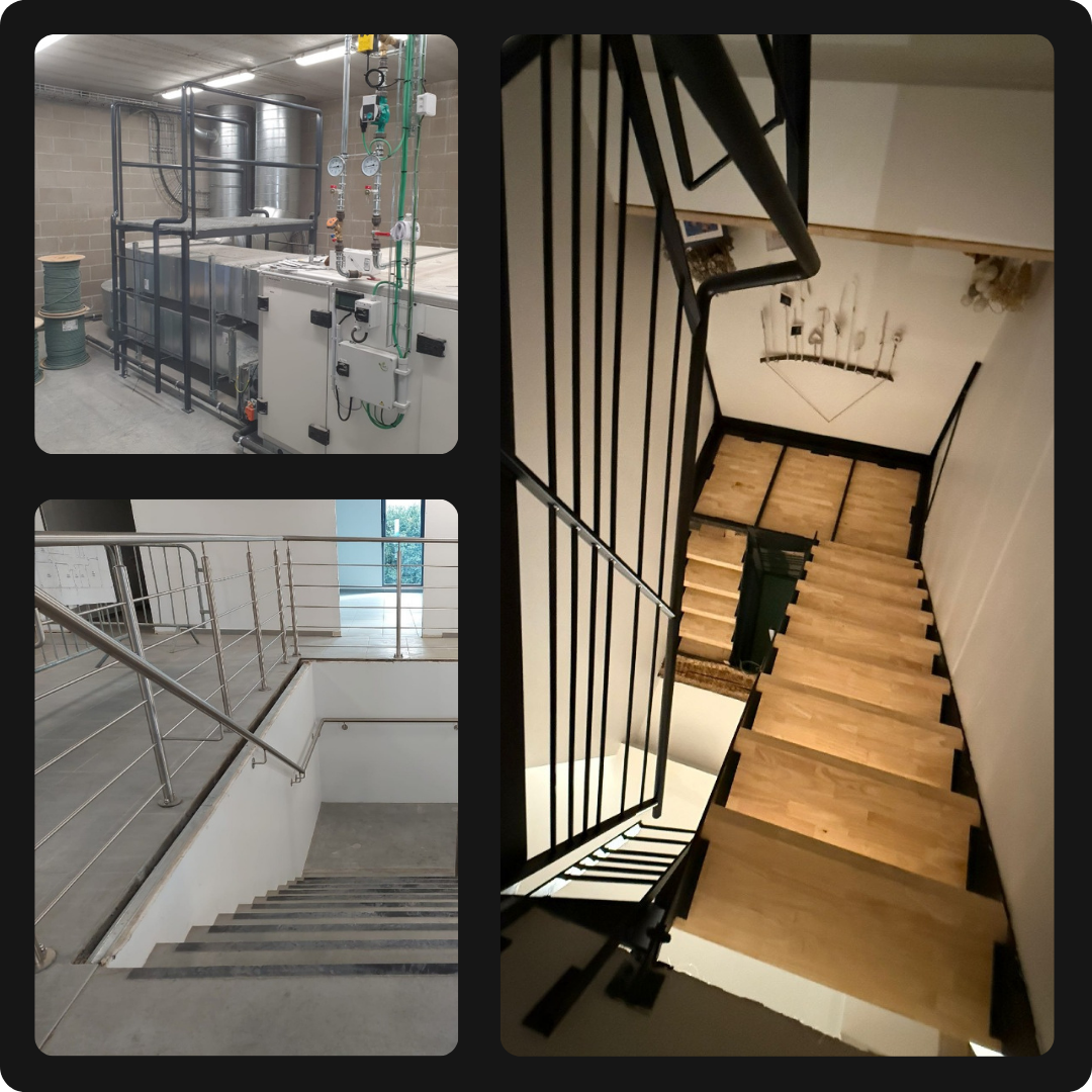 remplacement, réparation, installation, garde-corps, rampe