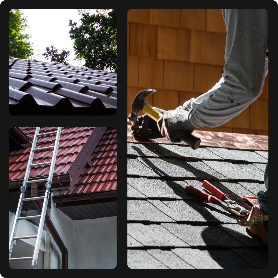 extérieur, réparation, toiture