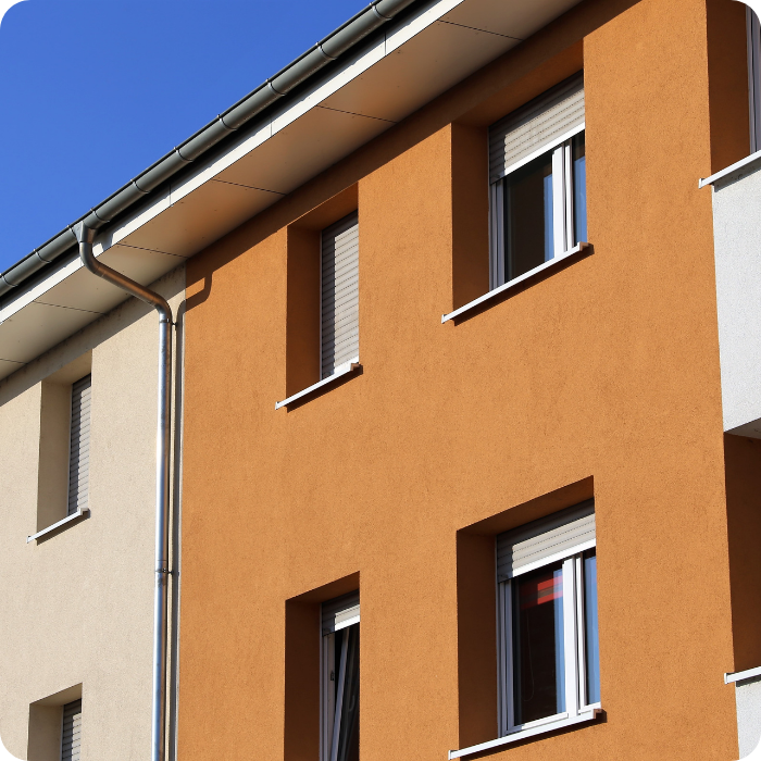 Murs extérieurs, pignon, rénovation, façade, façade repeinte