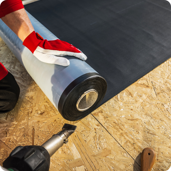 nouvelle toiture,  rénovation, construction, membrane bitumeuse