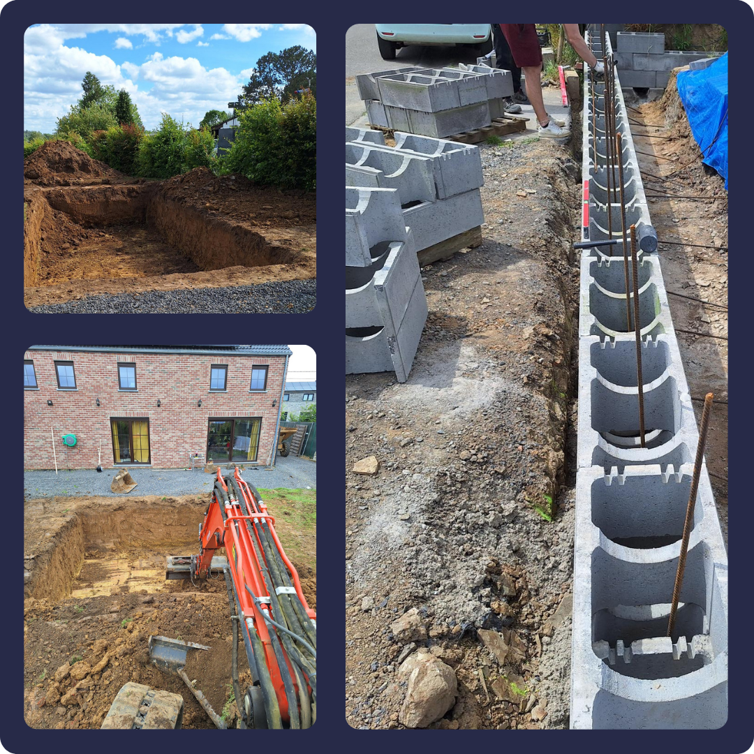 drainage, égouttage, terrassement