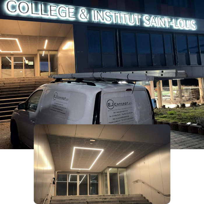 Eléctricité tertiaire, école, éclairage, électricien, bâtiment, sécurité, normes électriques, bâtiments publics