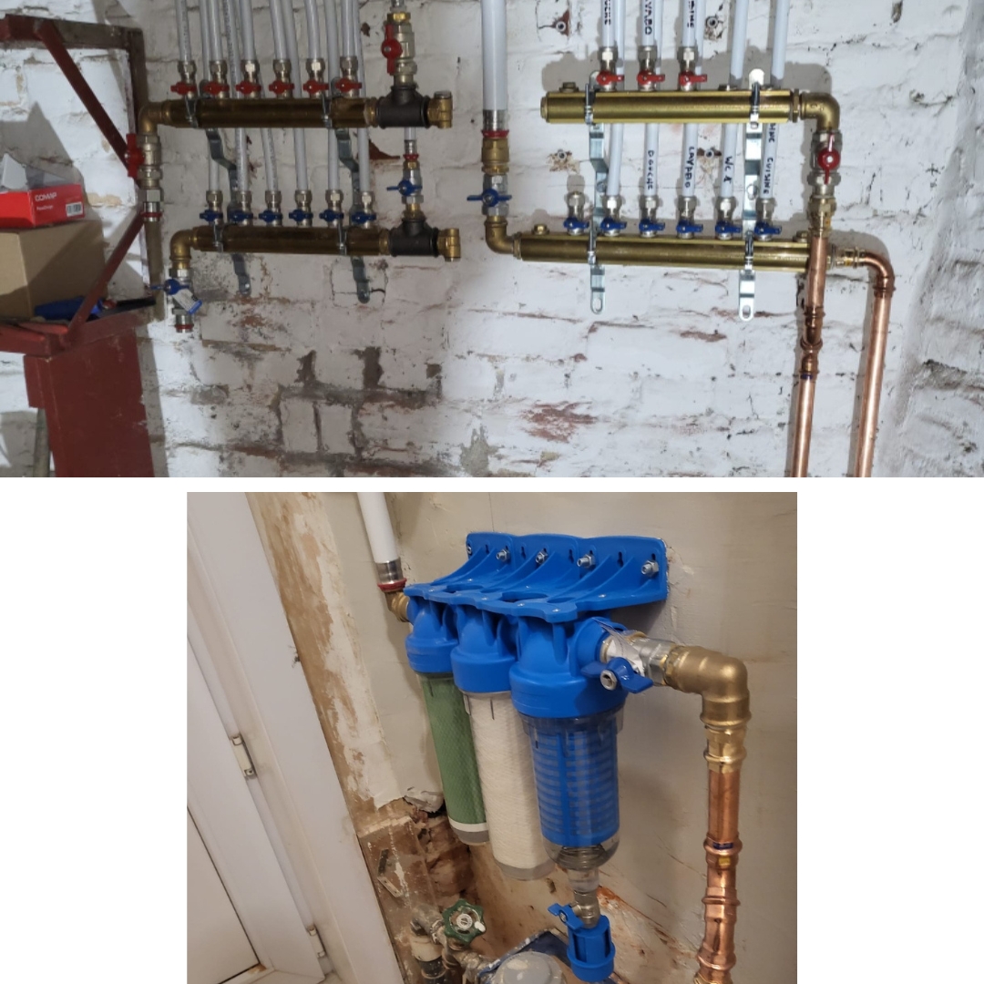 tuyaux, salle de bain, baingoire, douche, lavabo, évier, plombier