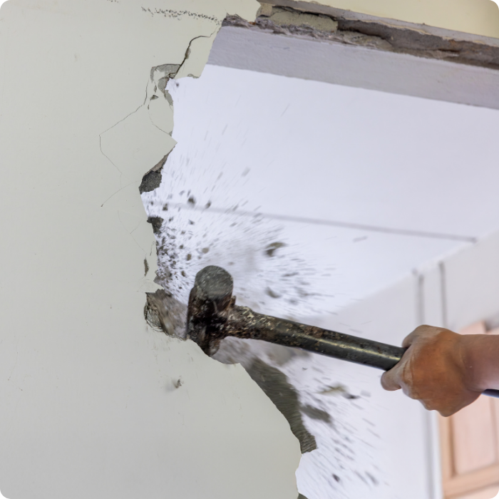 Démolir, démolition, reconstruction, rénovation, extension, rénovation générale