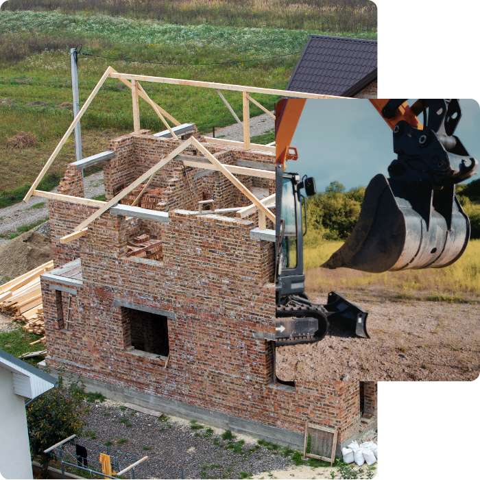 Béton, coffrage, ouvrage, construction clé sur porte