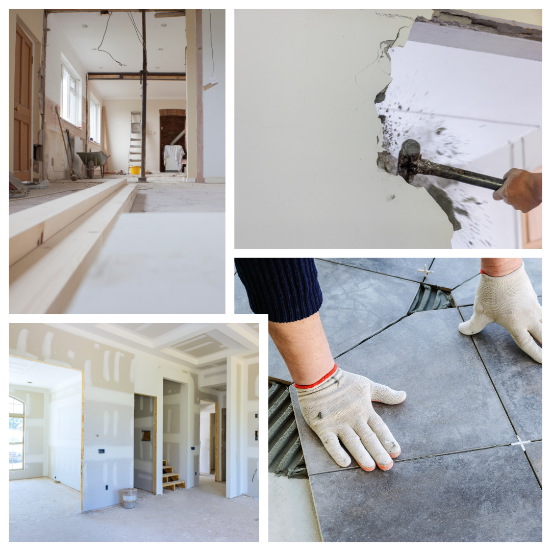 chape, parachèvement, carrelage intérieur