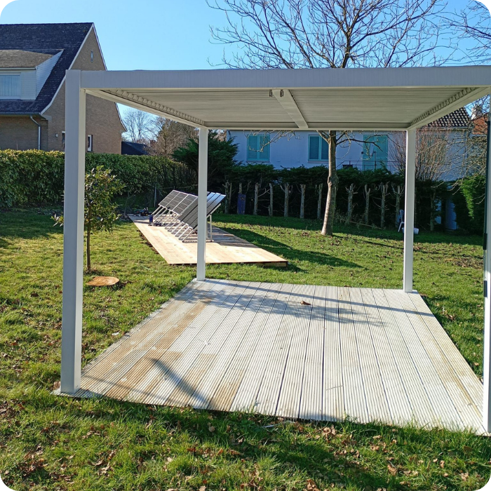 Pergola, abris de jardin, pavage, pavé, sols extérieurs, véranda
