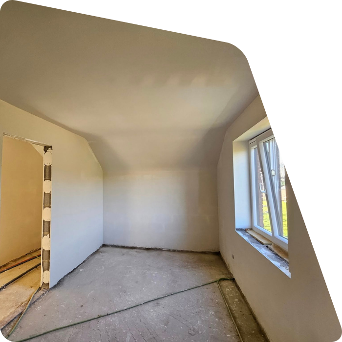 Cloisonnage, parachèvement, paracheveur, finitions intérieures, pièces, configuration intérieure