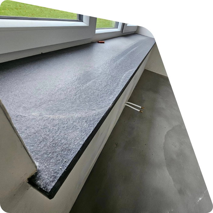 Seuil de fenêtre, travaux d'intérieur, nouvelle construction, rénovation