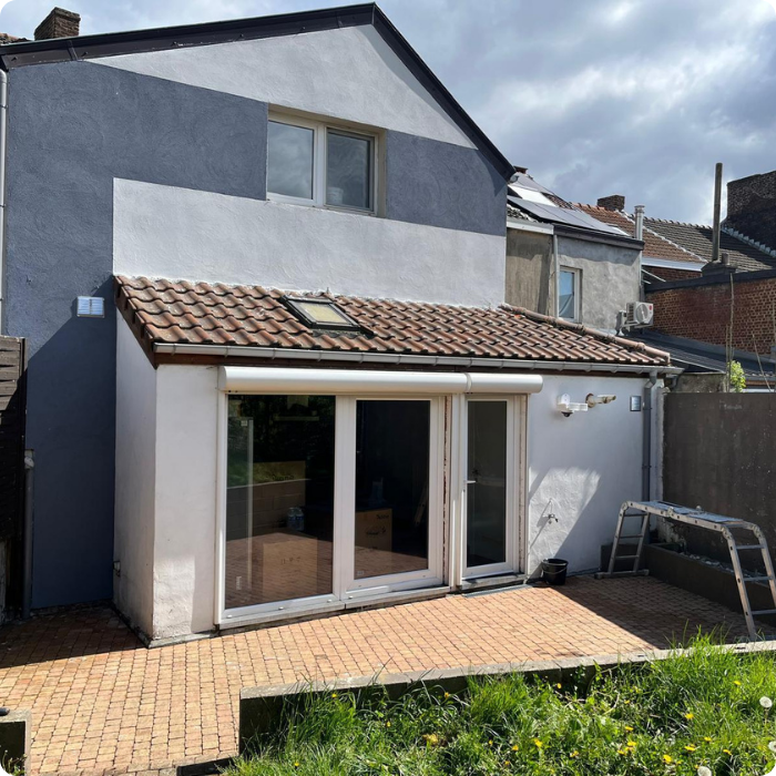 Crépi, façade, murs extérieurs, rénovation de façade, ravalement, rénovation extérieure