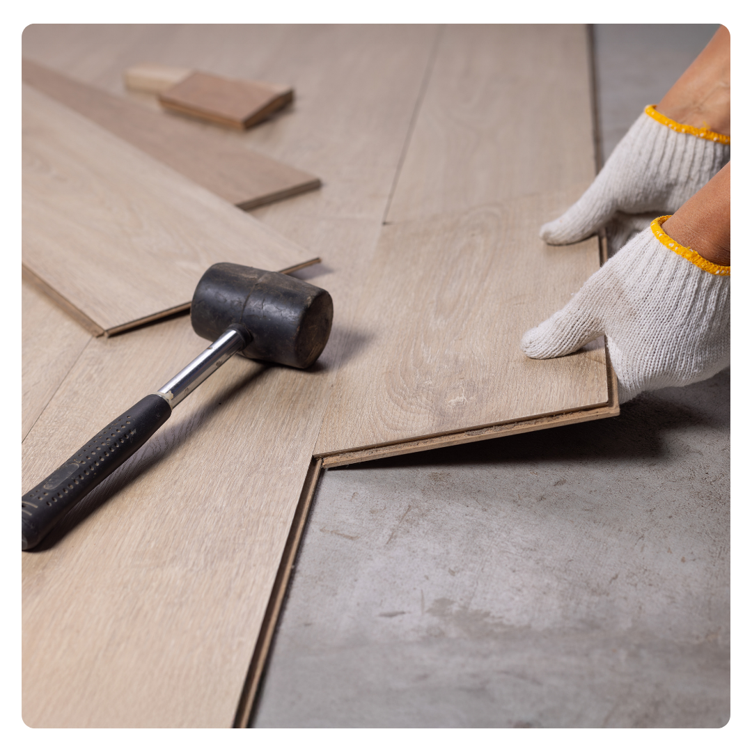 rénovation, intérieur, parquet, vinyle