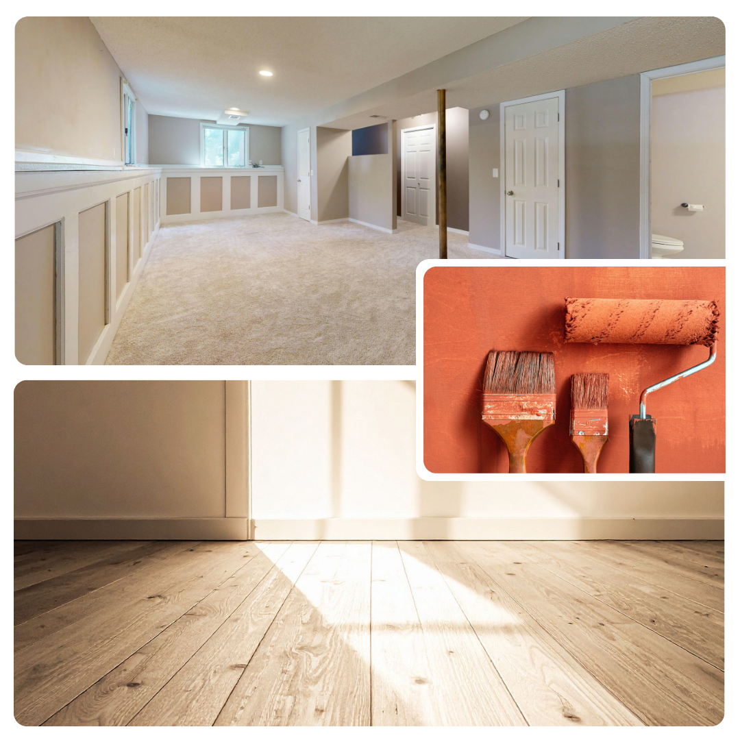 salle de bain, cuisine, sols, murs, peinture, façade