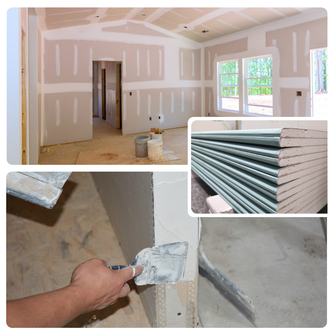 rénovation, murs, cloisons, enduisage des bandes à joint