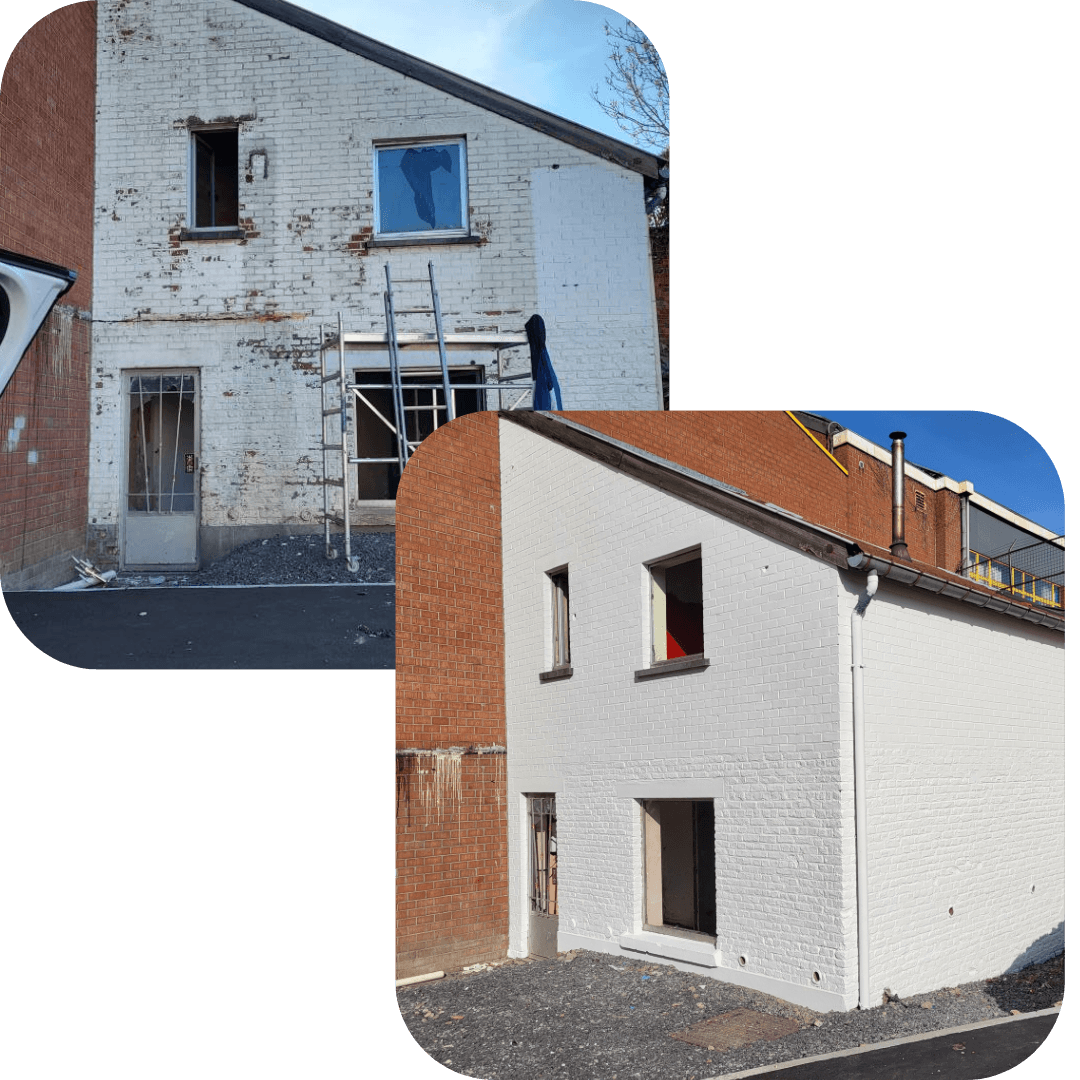 peintre Liège, peinture Sprimont, décoration intérieure Soumagne, papier peint Liège, nettoyage toiture Verviers, démoussage Waremme, tapisserie, lino, nettoyage façade, peinture commerce, restauration bâtiment, nettoyage chantier, panneaux photovoltaïques, dégâts des eaux, enduisage, peinture escalier, châssis, corniche, nettoyage insalubrité, terrasse