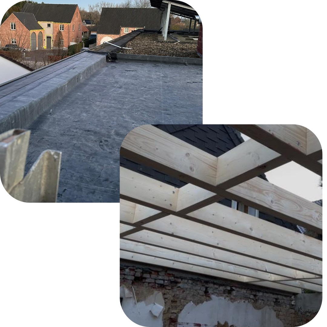 dakwerken Maasmechelen, dakdekker Hasselt, dakrenovatie Tongeren, dakwerken Limburg, dakafdichting, dakisolatie, leien daken, platte daken, VELUX, veranda Maasmechelen, asbestverwijdering, dakgoten, dakpannen, ontmossen daken, dakherstelling, schoorsteenvegen, natuurleien, timmerwerk, kroonlijsten, daktimmerwerk