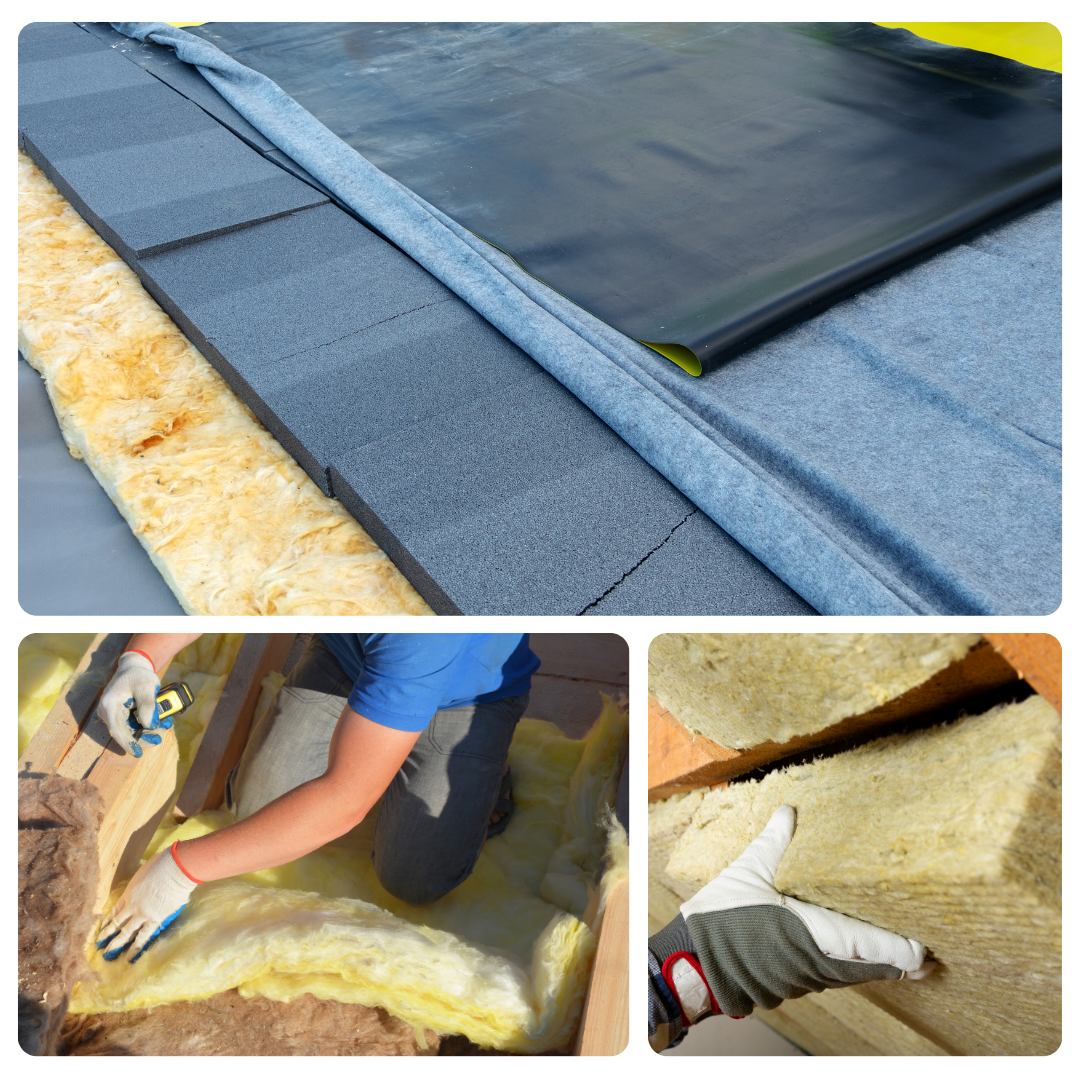 toiture, isolation, extérieure, intérieur