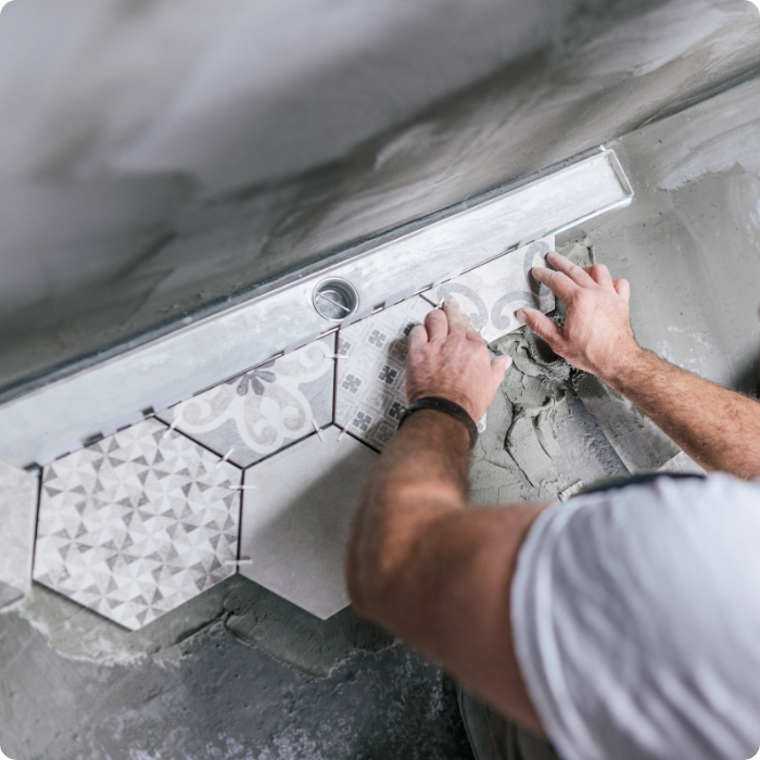 Carrelage, dallde de béton, chape, sols, travaux, revêtements de sols